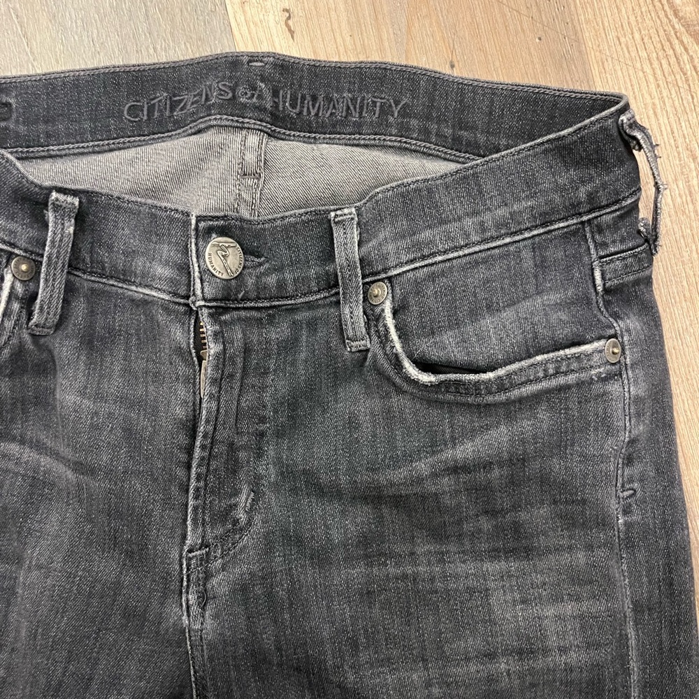 Citizens‎ of Humanity Women’s Liberty Bell Bottom Grey Jeans Size 27 Stretch EUC - Picture 3 of 7